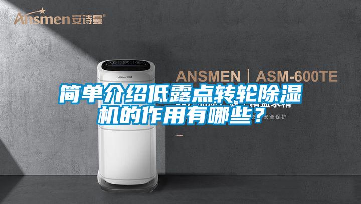 簡單介紹低露點轉輪除濕機的作用有哪些？