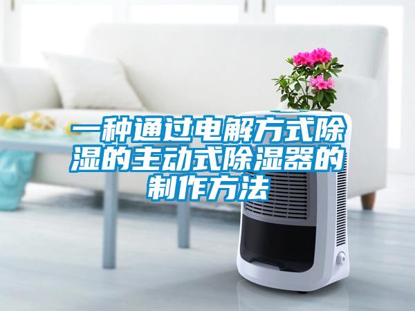 一種通過電解方式除濕的主動式除濕器的制作方法