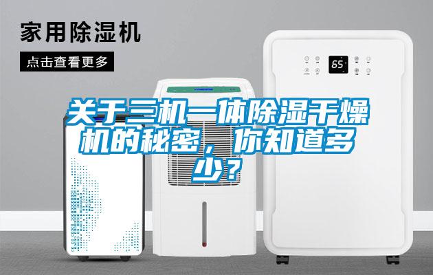 關于三機一體除濕干燥機的秘密，你知道多少？