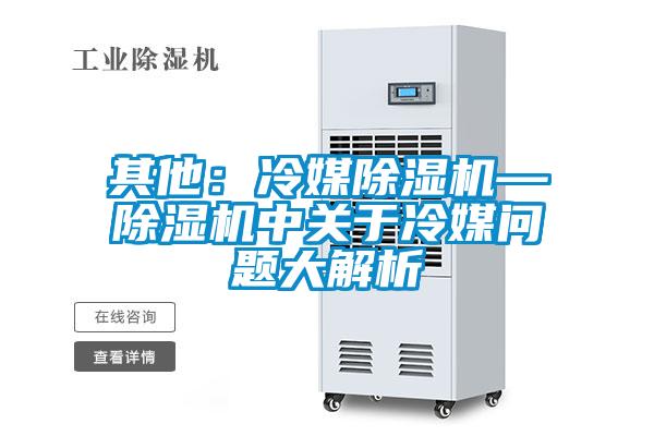 其他：冷媒除濕機—除濕機中關于冷媒問題大解析