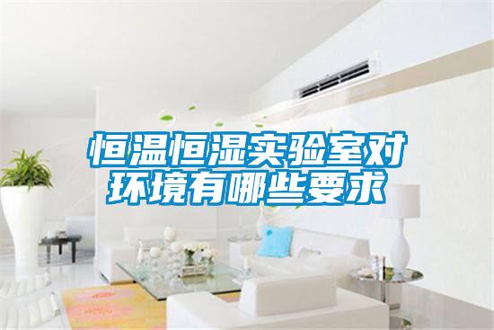 恒溫恒濕實驗室對環(huán)境有哪些要求