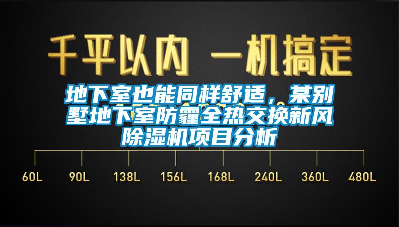地下室也能同樣舒適,某別墅地下室防霾全熱交換新風除濕機項目分析