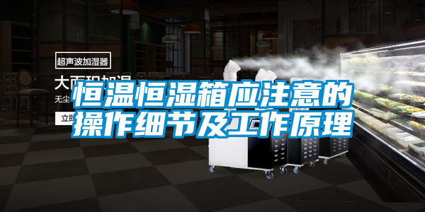 恒溫恒濕箱應注意的操作細節及工作原理