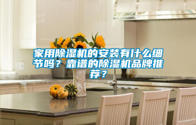 家用除濕機的安裝有什么細節嗎?靠譜的除濕機品牌推薦?