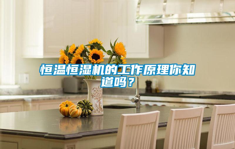 恒溫恒濕機的工作原理你知道嗎？