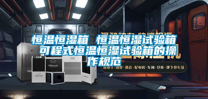 恒溫恒濕箱 恒溫恒濕試驗箱 可程式恒溫恒濕試驗箱的操作規范
