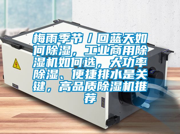 梅雨季節／回藍天如何除濕，工業商用除濕機如何選，大功率除濕、便捷排水是關鍵，高品質除濕機推薦