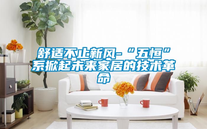 舒適不止新風-“五恒”系掀起未來家居的技術革命
