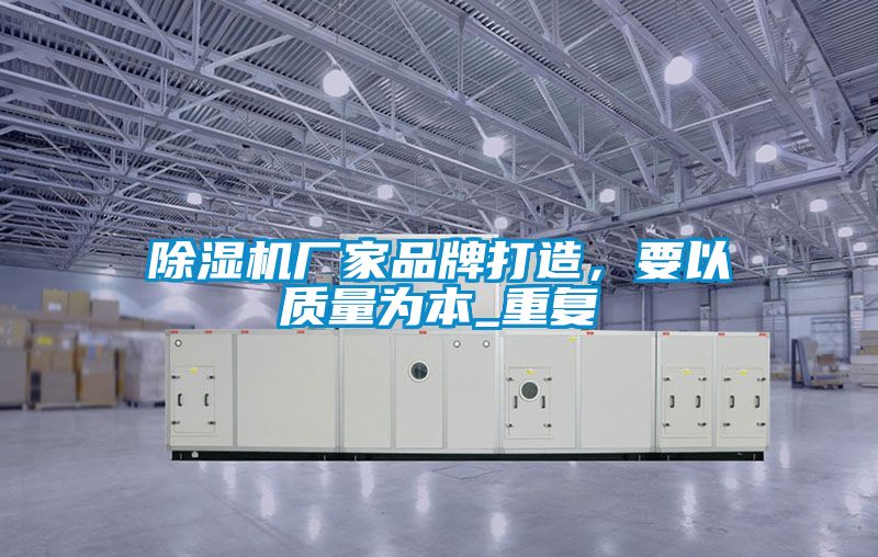 除濕機廠家品牌打造,要以質量為本_重復
