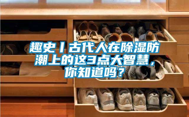 趣史丨古代人在除濕防潮上的這3點大智慧,你知道嗎?