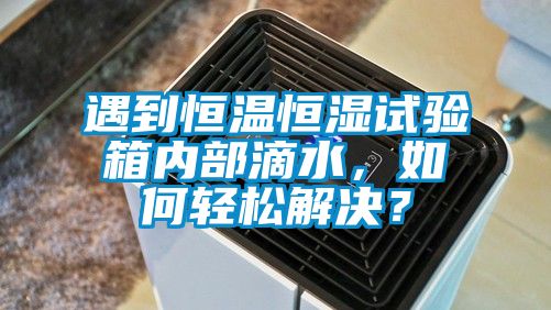 遇到恒溫恒濕試驗(yàn)箱內(nèi)部滴水,如何輕松解決?