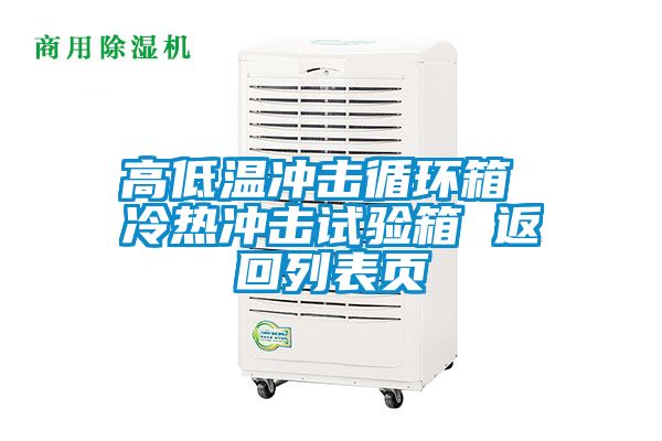 高低溫沖擊循環箱 冷熱沖擊試驗箱 返回列表頁