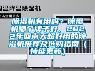 行業新聞除濕機有用嗎？除濕機哪個牌子好，2022年回南天超好用的除濕機推薦及選購指南（持續更新）
