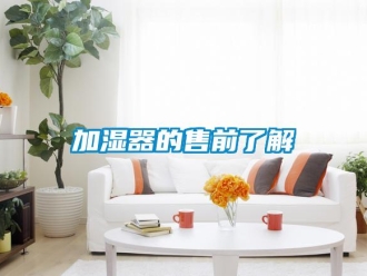 行業(yè)新聞加濕器的售前了解
