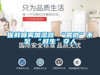 常見問題保鮮噴霧加濕器 “霧微”不至 “鮮生”奪人