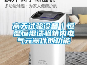 知識(shí)百科高天試驗(yàn)設(shè)備｜恒溫恒濕試驗(yàn)箱內(nèi)電氣元器件的功能