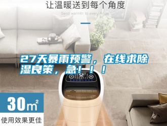 常見問題27天暴雨預警，在線求除濕良策，急！！！
